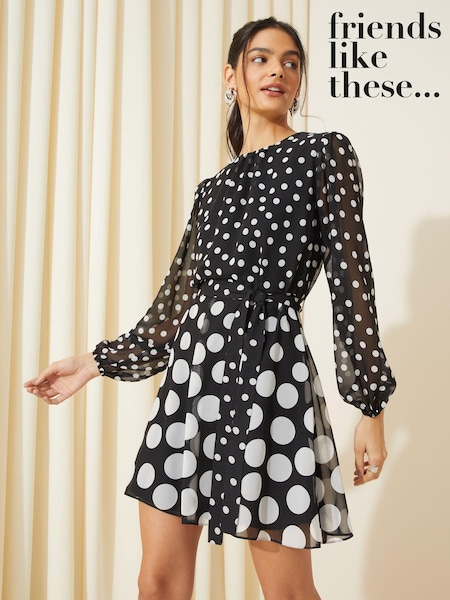 Friends Like These Chiffon Tiered Belted Mini Dress (AY9209) | 234 LEI