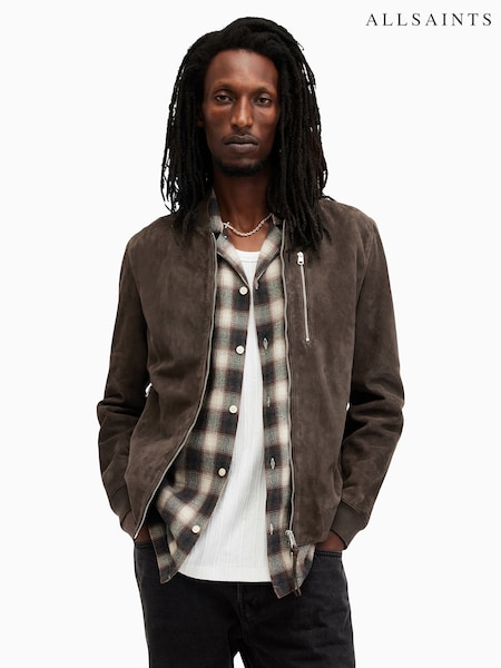 AllSaints Brown Kemble Suede Bomber Jacket (AY9354) | €529