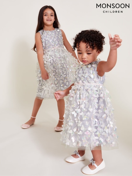 Monsoon Purple Baby Luella Iridescent Butterfly Dress (AY9389) | €78 - €85