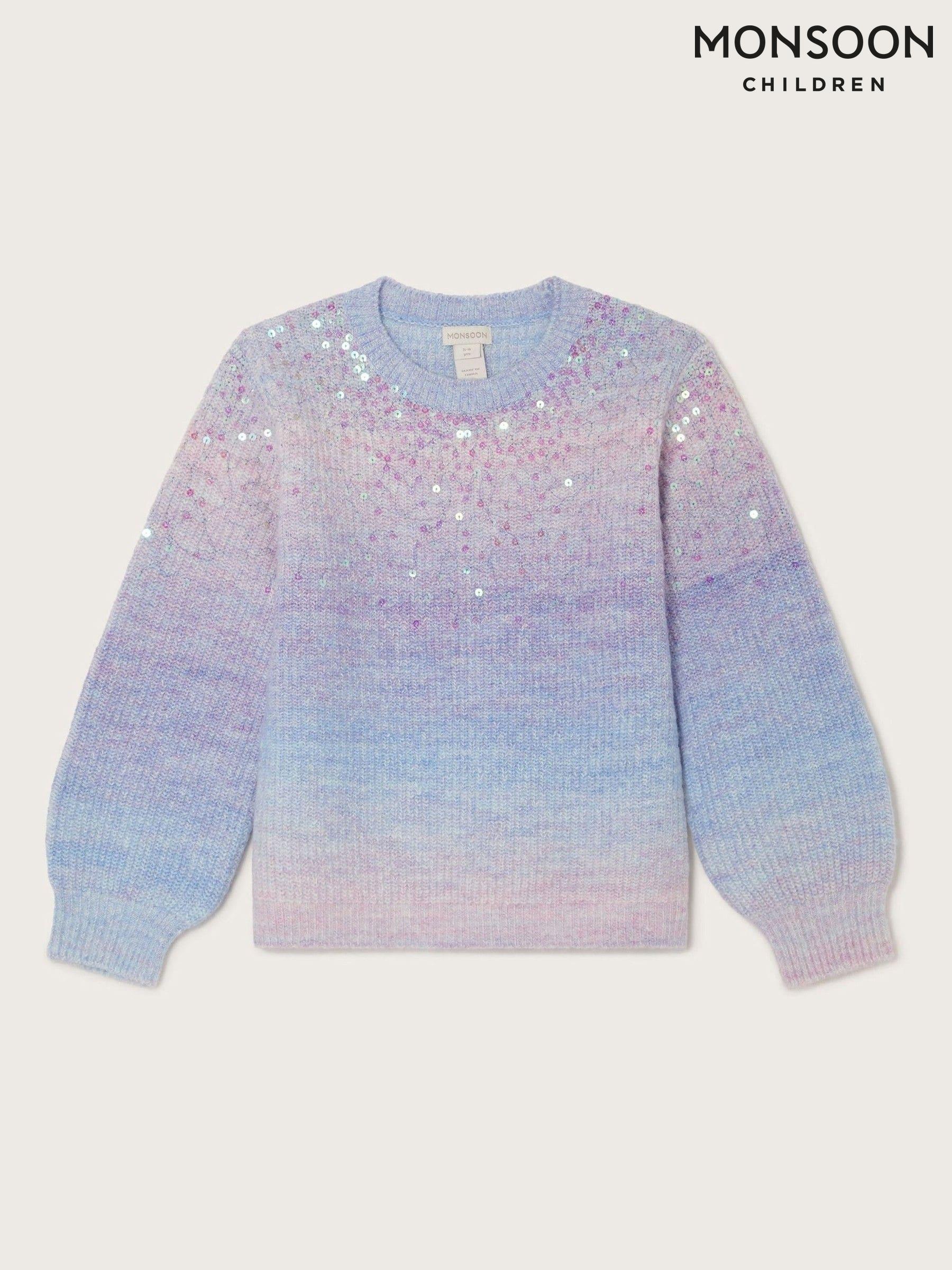 Purple sequin jumper shop