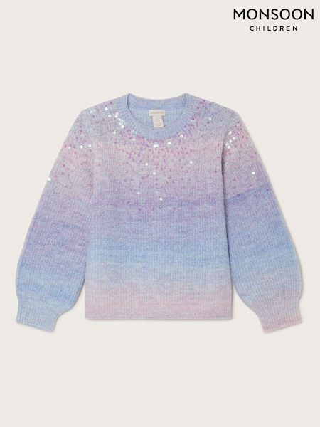 Monsoon Purple Sequin Ombre Jumper (AY9396) | 74 QAR - 84 QAR