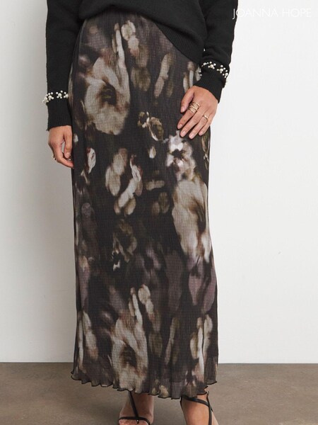 Joanna Hope Crinkle Mesh Black Skirt (AY9433) | 287 LEI