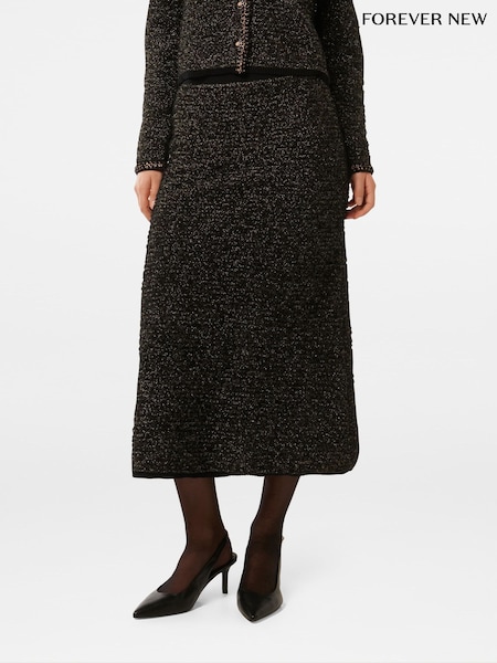 Forever New Black Anais Tweed Co-ord Midi Skirt (AY9528) | € 62