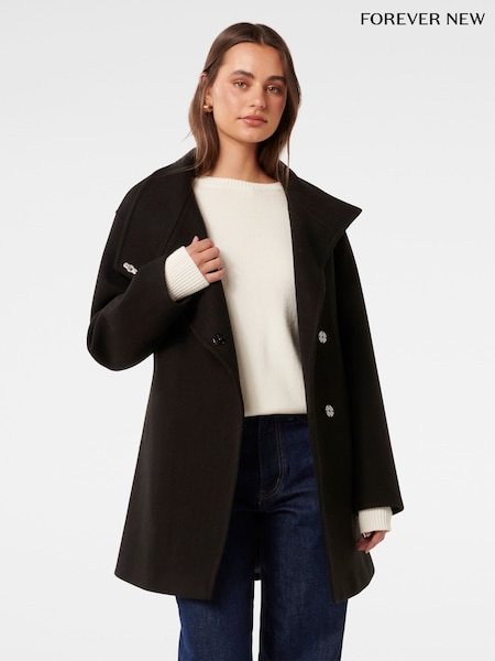 Forever New Lola Funnel Neck Wrap Coat (AY9529) | R$ 1.185