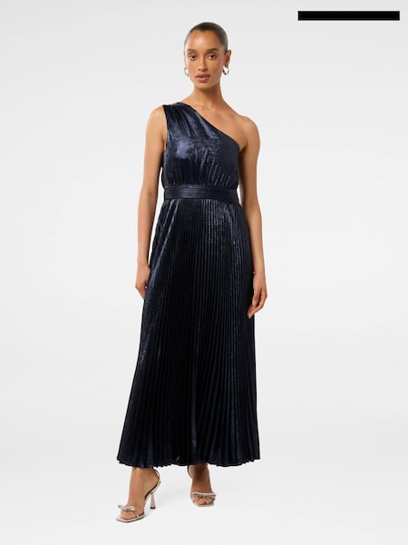 Forever New Blue Jayla Petite Metallic Maxi Dress (AY9541) | €124
