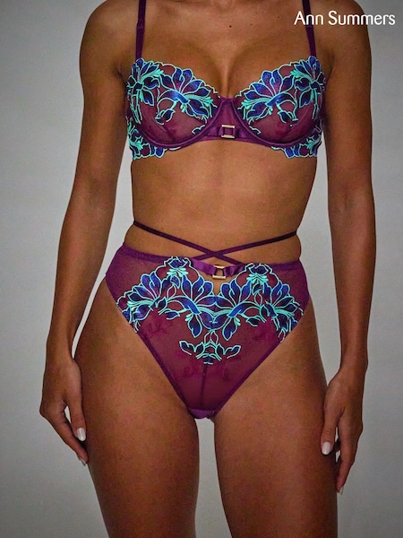 Ann Summers Nocturnal Bloom Glow In The Dark Non Pad Balcony Bra (AY9605) | 150 LEI