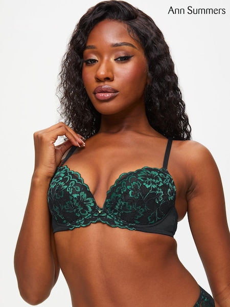 Ann Summers Black Chrome Sexy Lace Padded Plunge Bra (AY9613) | €11.50