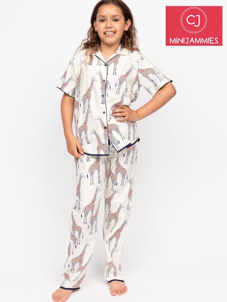 Cyberjammies Cream Minijammies Short Sleeve Pyjamas Set (AY9624) | R$ 245