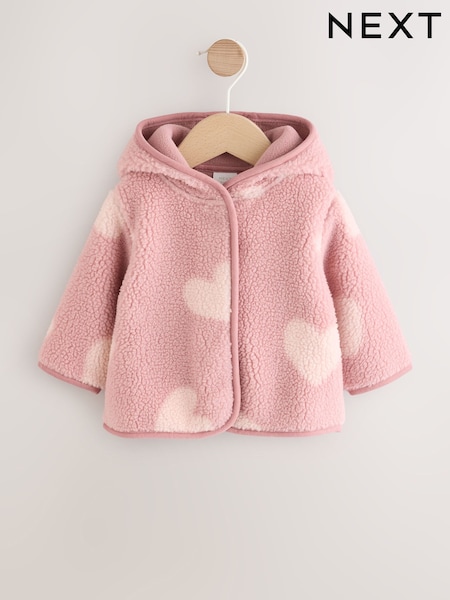 Diseño estampado en tonos de rosa - Borg Baby Jacket (0mths-2yrs) (AY9643) | 22 € - 24 €