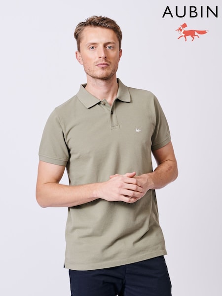 Aubin Green Marcel Pique 100% Cotton Polo Shirt (AY9697) | 3 304 грн
