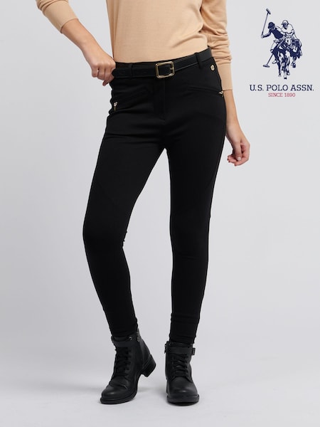 U.S. Polo Assn. Black Natural Womens Stretch Contour Smart Trousers (AY9849) | €33