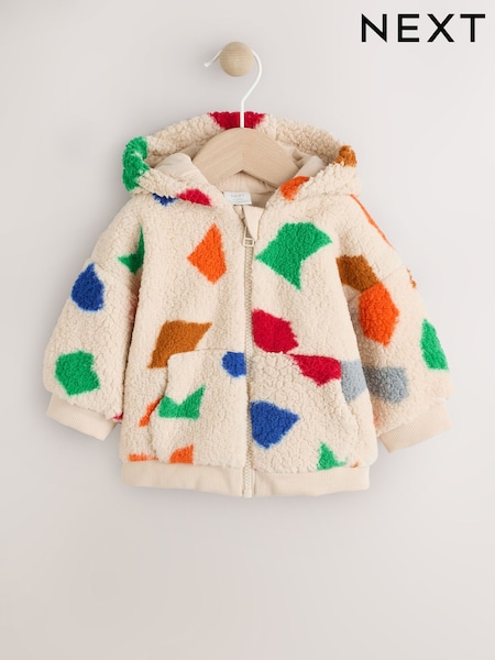 Natural Bright Geo Printed Zip Through Hooded Baby Jacket (0mths-2yrs) (AY9951) | AED81 - AED86