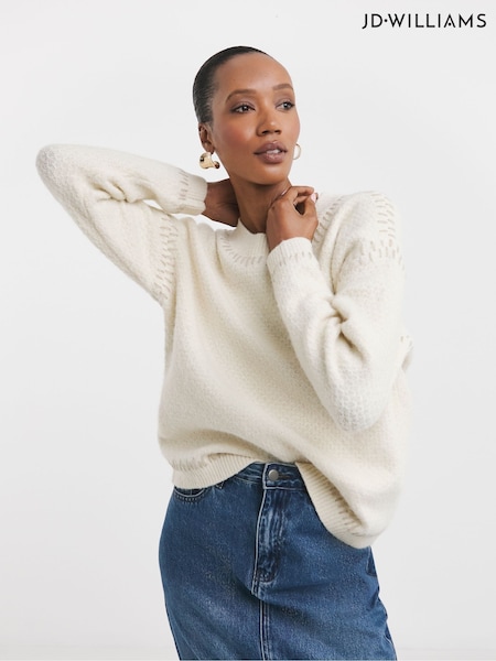 JD Williams Natural Stitch Detail Jumper (AY9960) | €21