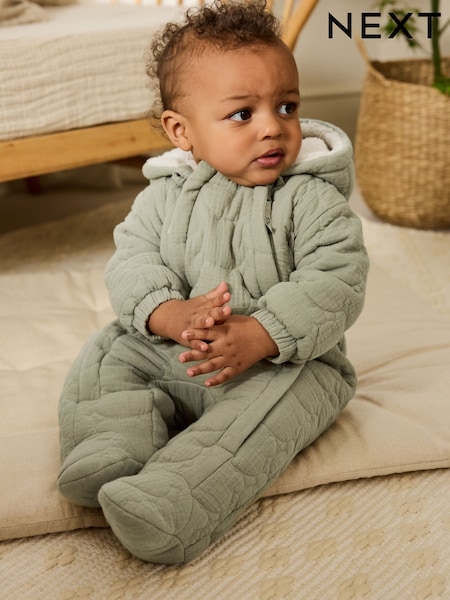 Salbeigrün - Baby Crinkle Pramsuit (0mths-2yrs) (AY9962) | 43 € - 45 €