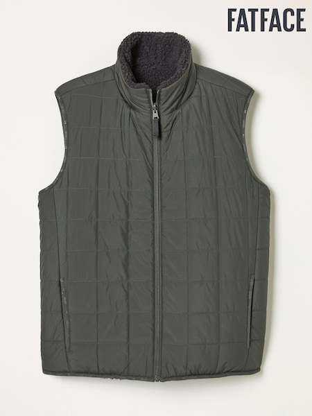 FatFace Tromso Khaki Green 2 in 1 Reversible Gilet (AY9984) | €112