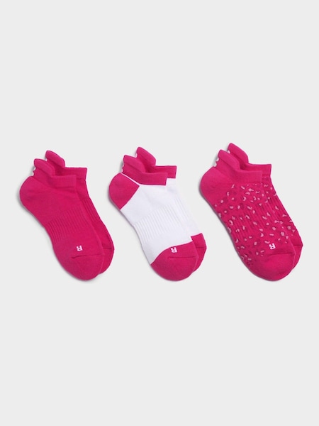 Sweaty Betty Pink Workout Trainers Socks 3 Pack (B00190) | €13