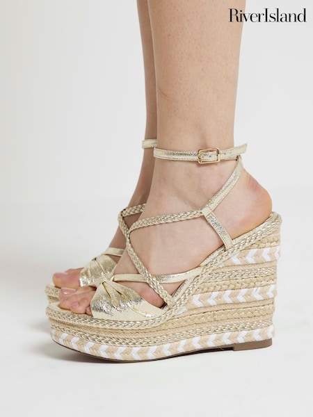 River Island Strappy Wedge Heeled Sandals (B00247) | 214 LEI