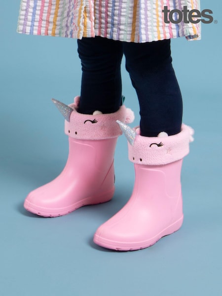 Totes Pink Childrens Bunny Welly Liner Socks (B00251) | R$ 120
