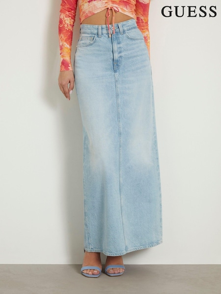 Guess Light Blue Denim Midi Skirt (B00266) | €49