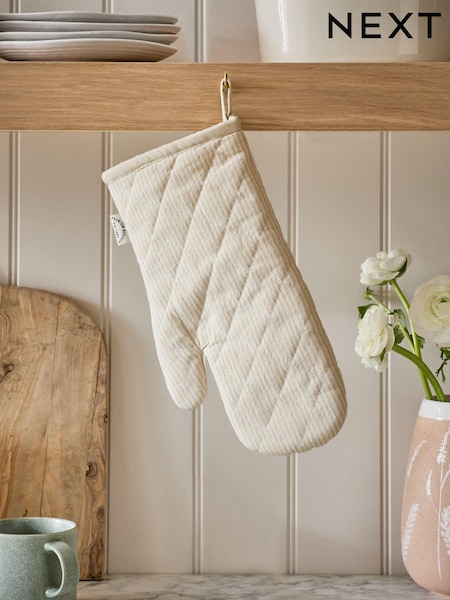 Natural Bronx Stripe Single Oven Glove (B00273) | OMR4