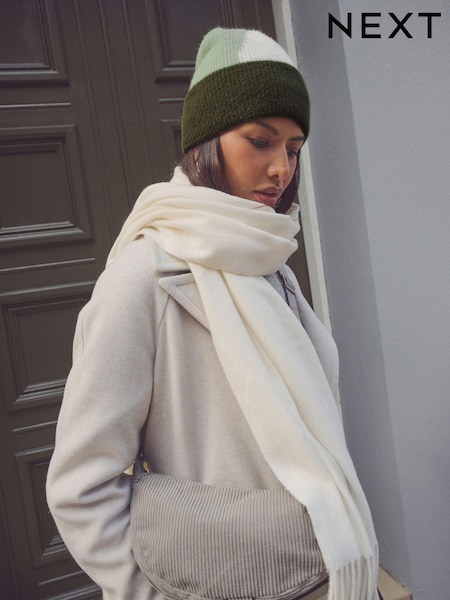 Green Geo Knitted Beanie Hat (B00660) | €16