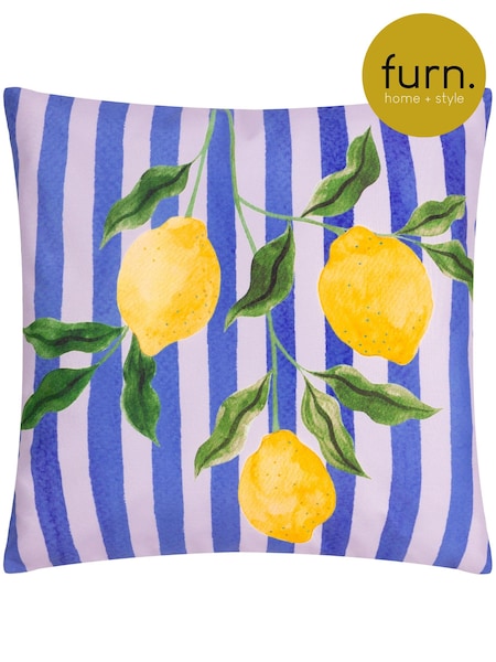 Furn Blue Lemons Abstract Outdoor Cushion (B00692) | €20