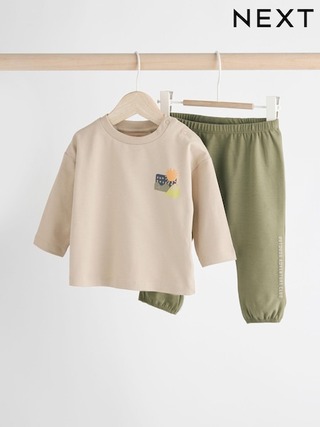 Neutral Baby Top And Leggings Set (B00776) | AED46 - AED53