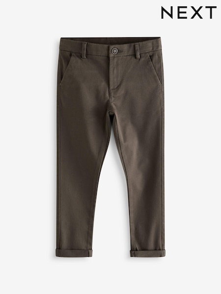Chocolate Brown Skinny Fit Stretch Chino Trousers (3-17yrs) (B00781) | €16 - €23