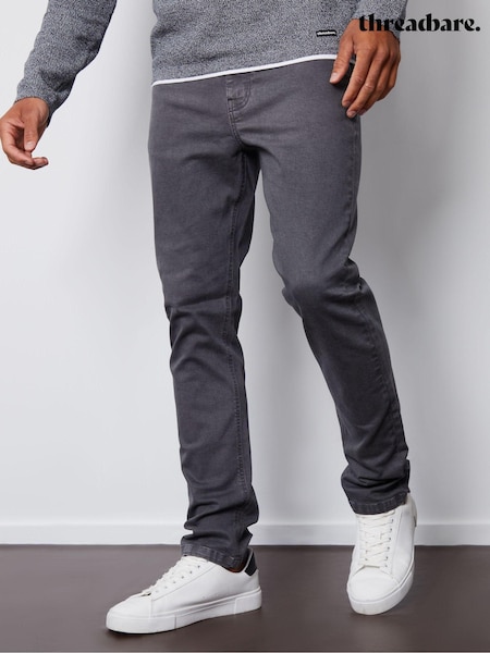 Tummanharmaa - Threadbare Kapea istuvuus Farkut With Stretch- (B00940) | €50