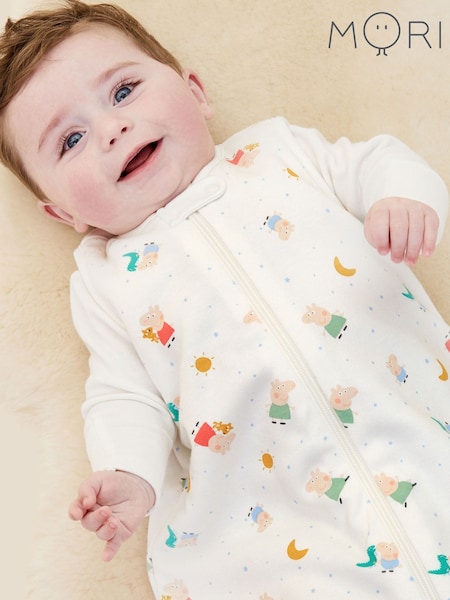 MORI Cream Peppa Pig Print Front Opening Sleeping 1.5 TOG Bag (B01083) | ‏230 ر.ق. - ‏329 ر.ق.