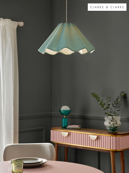 Clarke and Clarke Green Stripe Asra Easyfit Shade (B01265) | €116