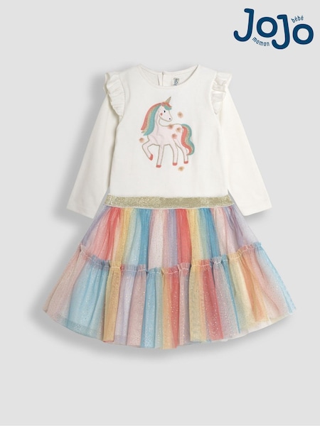 Jojo Maman Bébé Unicorn Top And Tulle Skirt Set (B01320) | ‏230 ر.س.‏