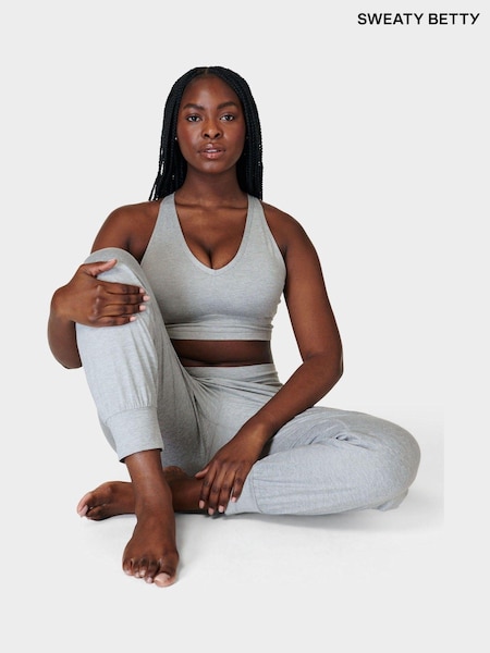 Sweaty Betty Light Grey Marl Gaia Yoga Bra (B01348) | €31