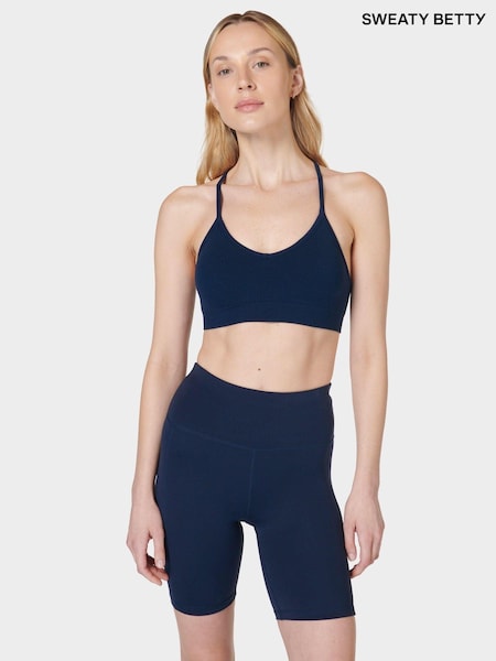 Marineblau/blau - Sweaty Betty Mindful Flex Seamless Yoga Bra (B01403) | 35 €