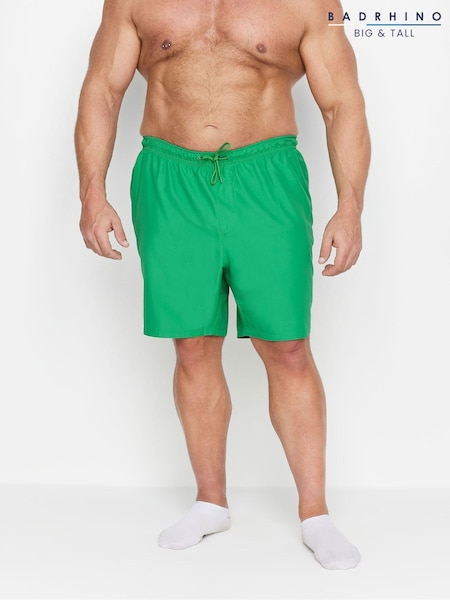 BadRhino Big & Tall Green Plain Swim Shorts (B01405) | kr286 - kr314