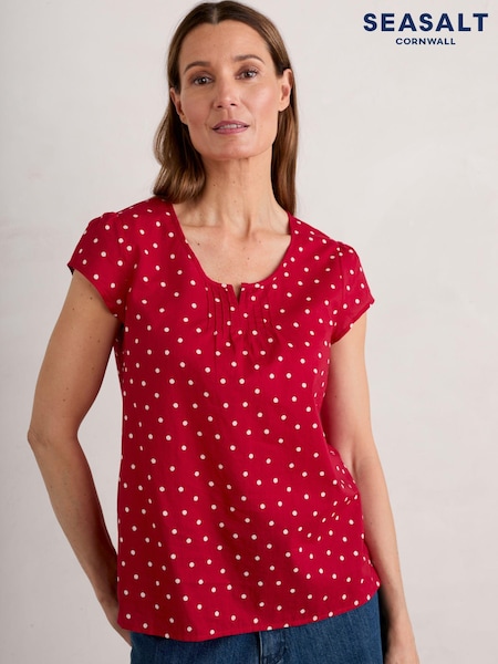 Seasalt Cornwall Red Garden Gate II Top (B01412) | €26