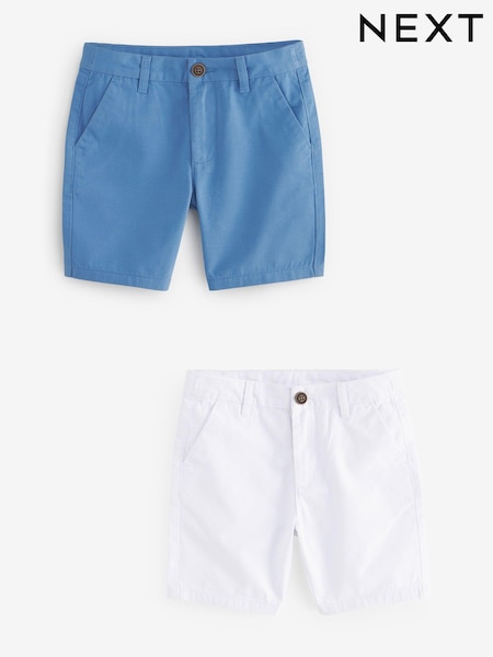 Blanco/azul - Chino Shorts 2 Pack (3-16yrs) (B01612) | 21 € - 35 €