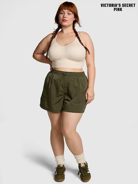 Victoria's Secret PINK Olive Green Parachute Cargo Shorts (B01675) | €19.50