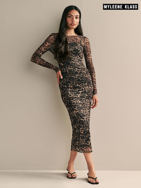 Animal - Myleene Klass Animal Print Mesh Dress (B01837) | €30