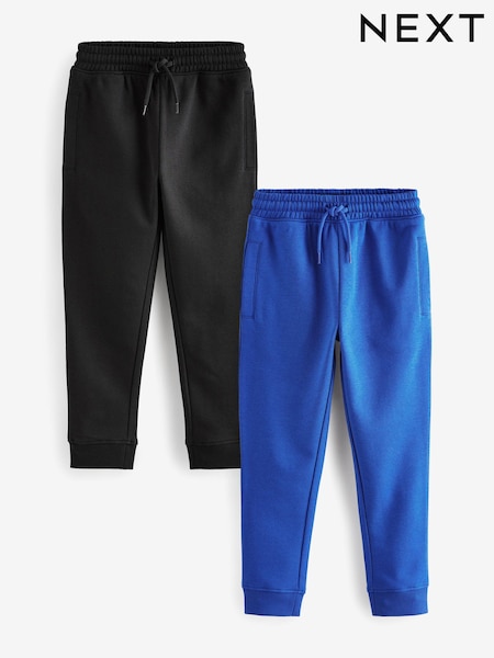 Black/Cobalt Blue Slim Fit Joggers 2 Pack (3-16yrs) (B01884) | €25 - €35
