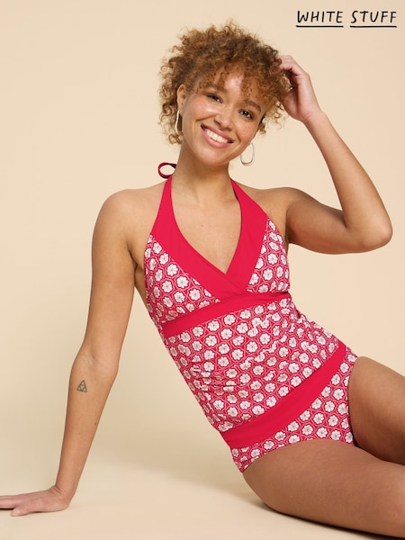 White Stuff Red Sunshine Reversible Tankini (B01916) | €31