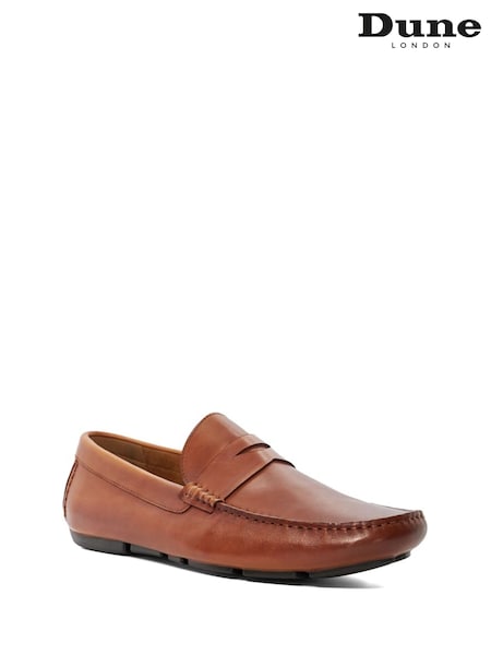 Jasnobrązowy - Dune London Bradlay Saddle Driver Shoes (B01998) | 600 zł