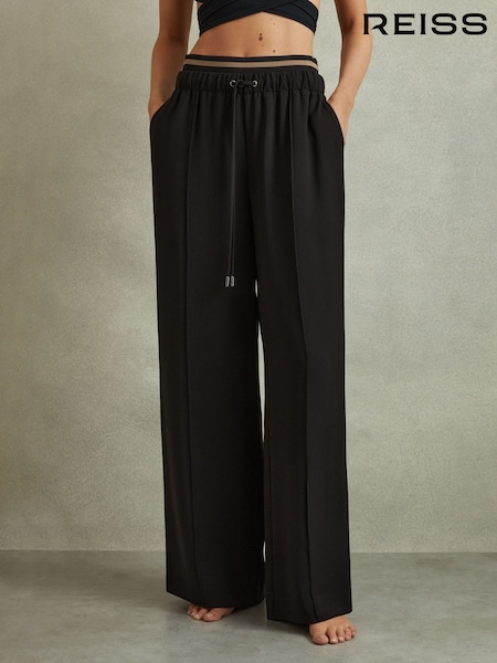 Reiss Fleur Waistband Detail Wide Leg Trousers (B02115) | 246 €