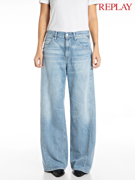 Replay Light Blue Denim Narja Baggy Jeans (B02291) | €106