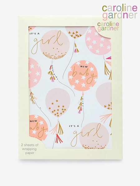 Caroline Gardner Caroline Gardner Baby Girl Balloon Wrap 2 Sheet