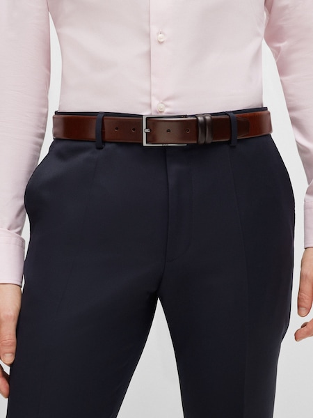 BOSS Brown Tanned-Leather Belt With Pin Buckle (B02440) | €91