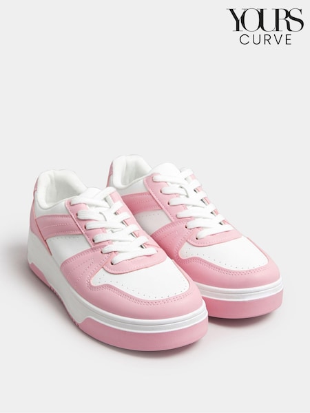 Różowy - Yours Curve Chunky Trainers In Extra Wide EEE Fit (B02480) | 53 zł