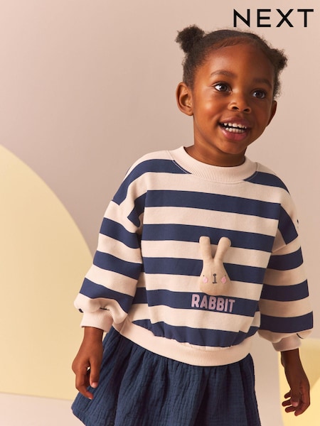 Tmavě modré - Long Sleeve Sweat Dress (3mths-7yrs) (B02535) | 645 Kč - 795 Kč