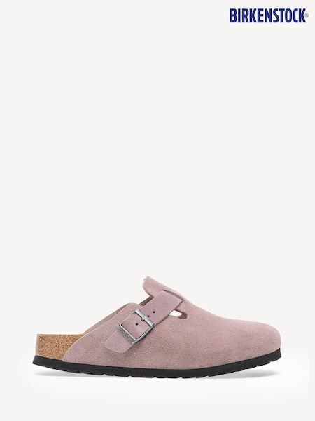 Birkenstock Purple Boston Suede Clogs (B02608) | €66