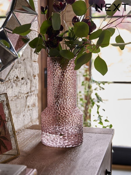 Medium Textured Glass Vase (B02739) | kr350